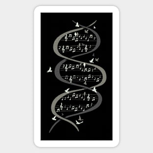 Musical DNA Birds by Tobe Fonseca Sticker